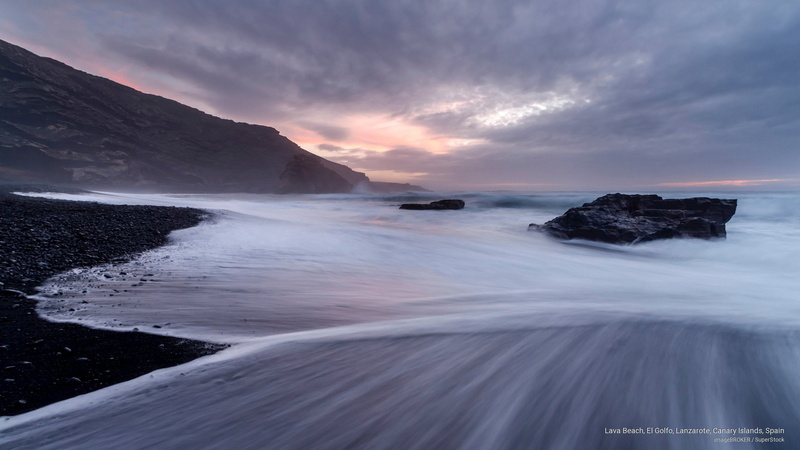 spain, canary, beach, islands, el, lanzarote, Beaches, lava, 2K, golfo