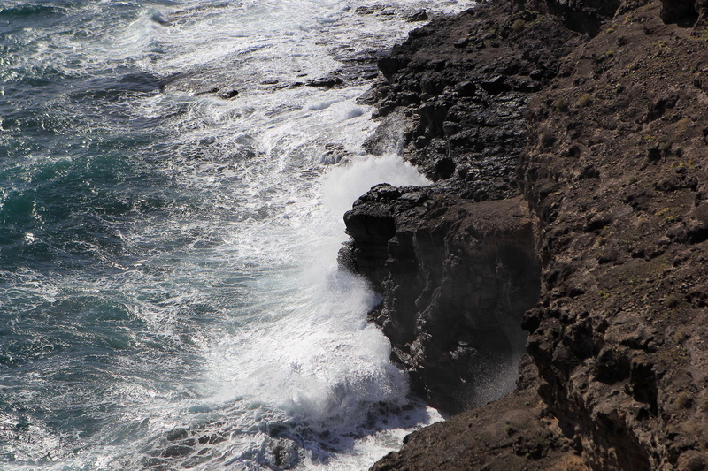 lanzarote, sport, beauty in nature, scenics - nature, water, nature, day, land, rocky coastline, rock formation, power, rock, 4K, sea, solid, flowing water
