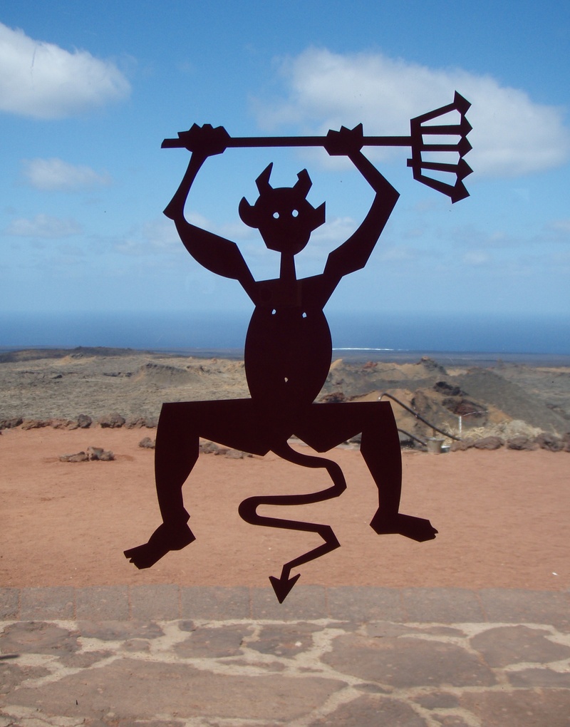 lanzarote, land, god, cloud - sky, nature, sky, 2K, outdoors, decorative, jumping, sport, devil, horizon over water, beauty in nature, arms raised, human arm