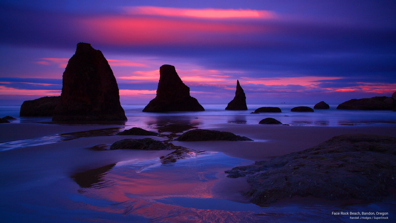 beach, Beaches, 2K, face, rock, oregon, bandon