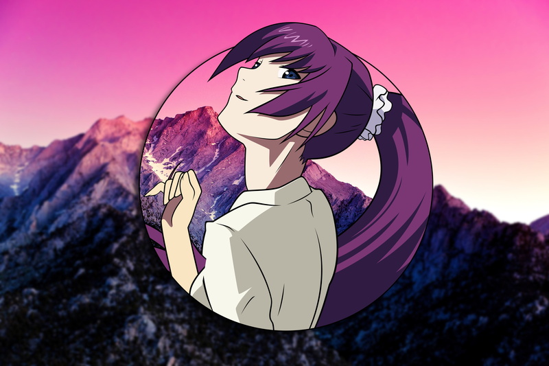 focus on foreground, standing, human face, rock - object, Senjougahara Hitagi, one person, representation, rock, 4K, young adult, lifestyles, art and craft