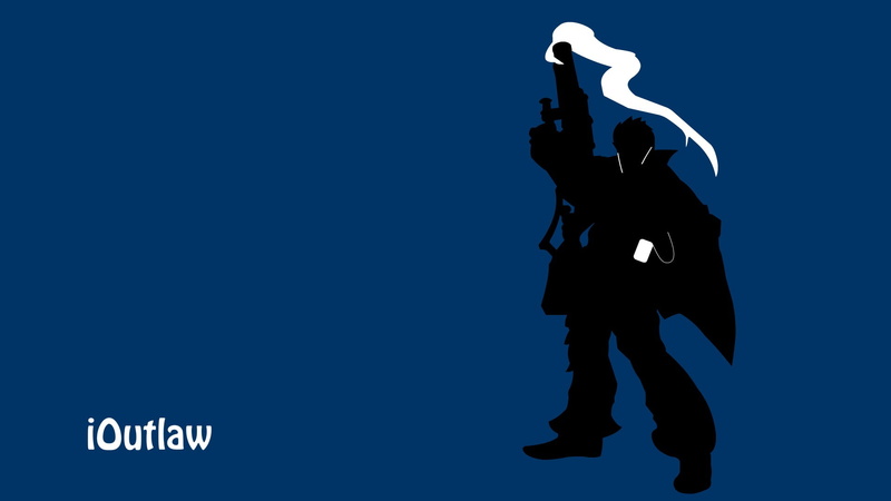 indoors, aggression, silhouette, sign, 1080P, standing, low angle view, representation, text, blue background, ioutlaw, blue, men, studio shot