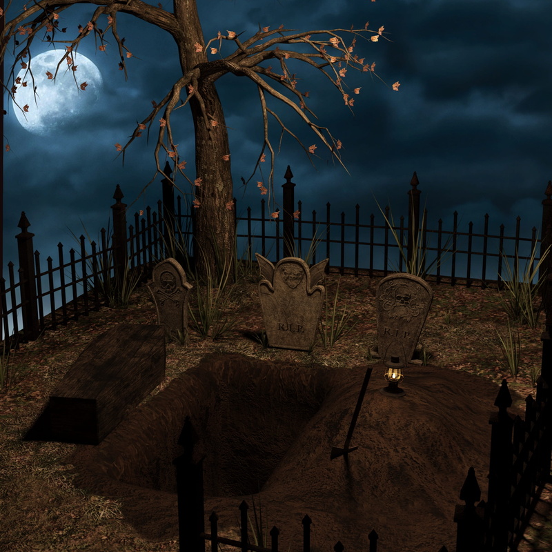 ghostly, sky, horror, boundary, fantasy, tree, weird, stone, scene, moon, tree trunk, architecture, trunk, nature, cemetery, building exterior, outdoors