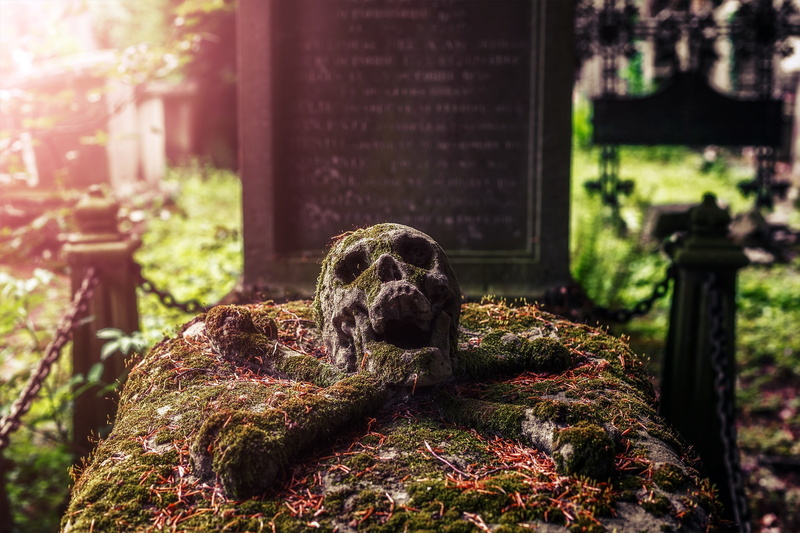 grave, graveyards, skull, 1080P