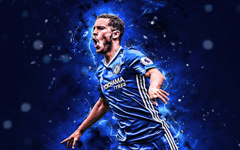 Chelsea F.C., Belgian, Eden Hazard, Soccer, 2K