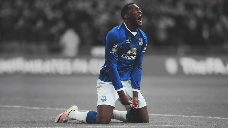 clothing, competition, 2K, young adult, Romelu Lukaku, day, Everton FC, effort, selective coloring, focus on foreground, front view, sleeved, soccer, sport