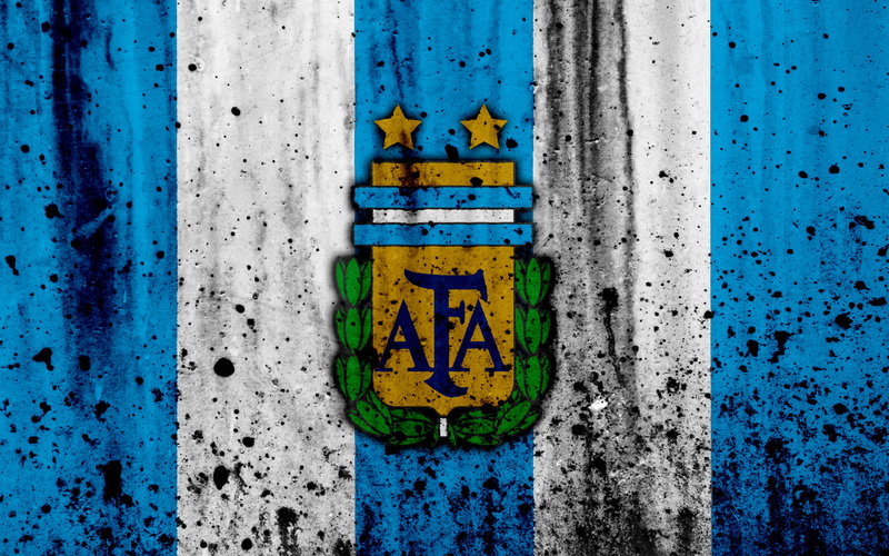 Logo, 4K, Soccer, Emblem, Argentina national football team, Argentina