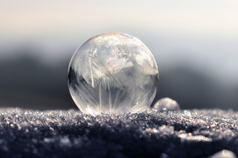 crystal, eiskristalle, glass, closeup, day, landscape, land, surface level, morgenrot, sphere, cold temperature, spherical shape, frozen, crystal growth