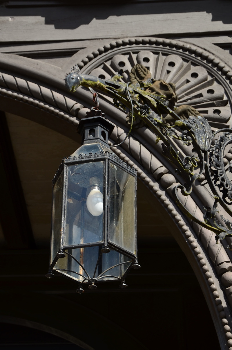 Ornament, Lamp, hanging, low angle view, mode of transportation, architecture, no people, day, close-up, built structure, ancient, electricity, Light, indoors