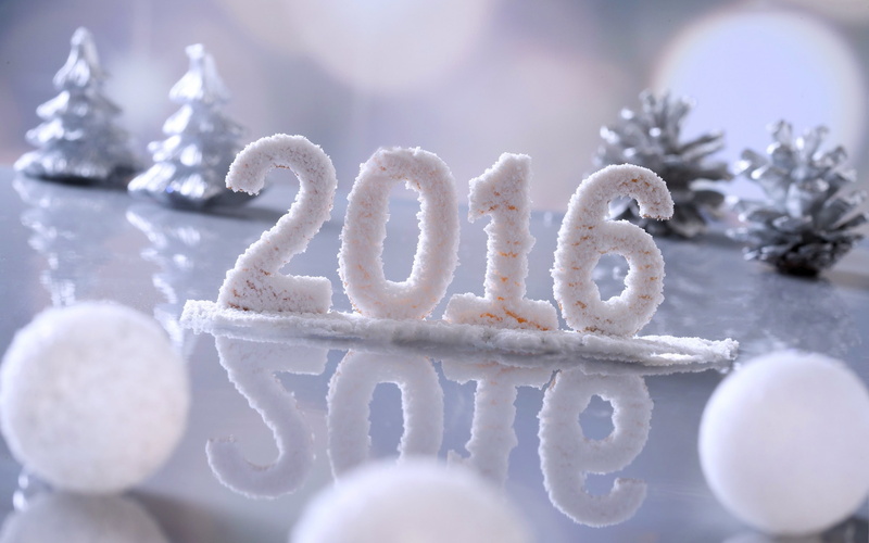 2K, year, new, 2016, snow, letter, freestanding, white, Happy
