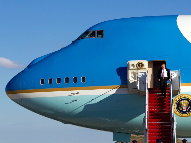 4K, Air Force One, Boeing 747, Donald John Trump, The 45th President of the United States
