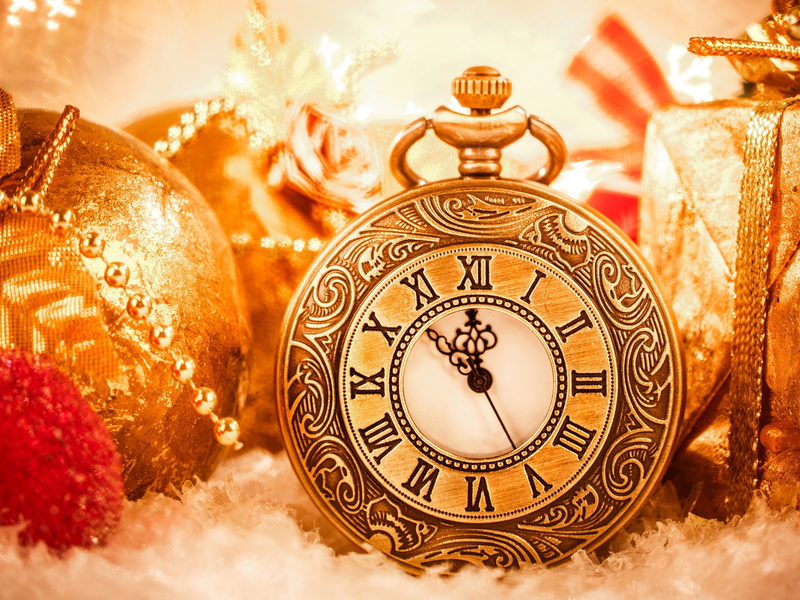 Christmas, Balls, Year, 2K, Clock, New