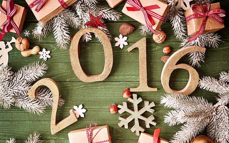 2K, brown, freestanding, Christmas, new, decoration, letters, Christmas decorations, Happy, New Year, year, Xmas, Merry, 2016