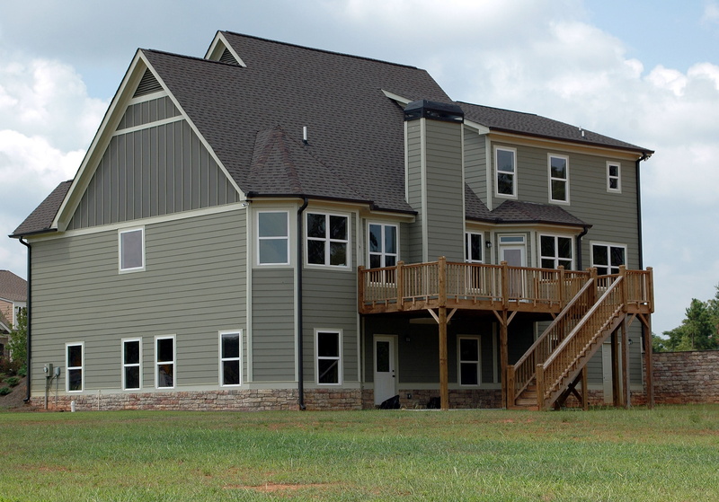 lawn, new home, residential, mortgage, sky, gray, moving, no people, grass, brown, luxury, outdoors, real estate, built Structure, buy, cloud - sky, property