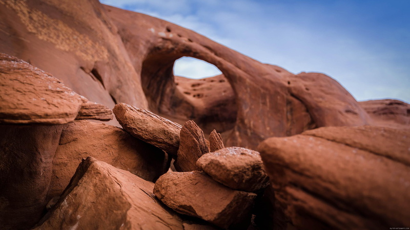 photo, desert, mountain, stone, rock, 2K, orange, nature, landscape