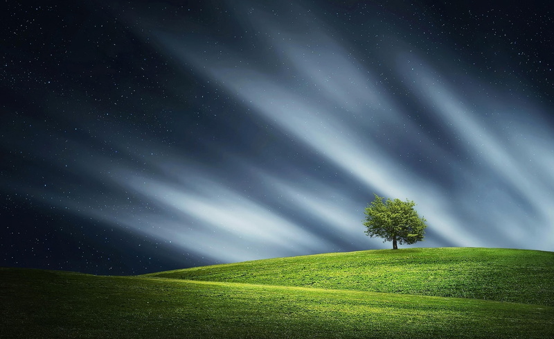 green color, scenics - nature, Hills, Breathtaking, land, computer, no people, Night, beauty in nature, outdoors, Creative, tranquility, non-urban scene