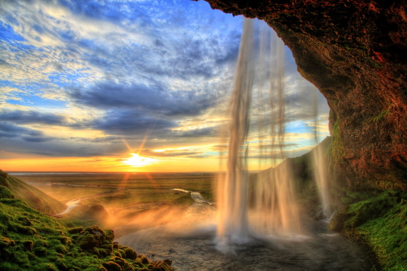 1080P, Iceland, Waterfall, Seljalandsfoss, Waterfalls