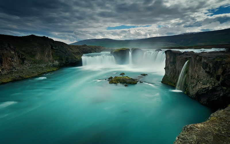 HD, Godafoss waterfall, 2K, Iceland