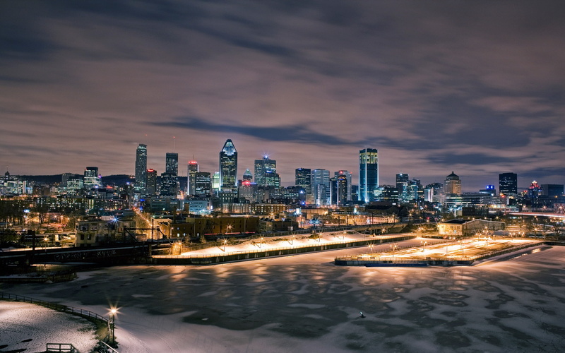 2K, montreal, winter, night, canada, city