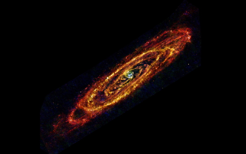 2K, andromeda, infrared, galaxy, black, stars