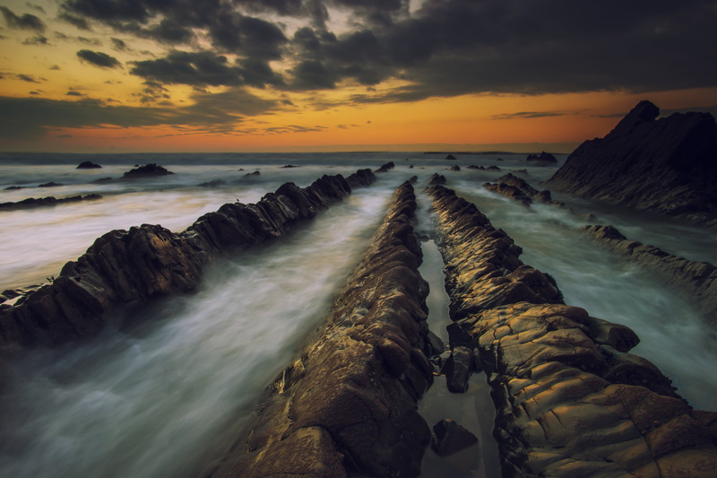 photography, andi, landscape, stone, Depths, dusk, jones, seascape, com, nature, beach, wave, Welcombe, campbell, cross  process, water, rock - Object