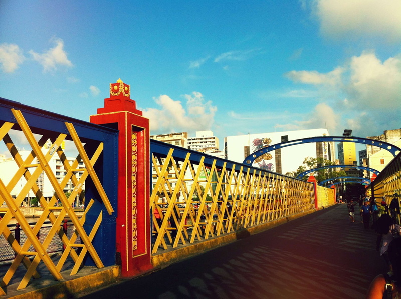 bridge, nature, footbridge, building exterior, travel, day, outdoors, bridge - man made structure, architecture, incidental people, metal, city, transportation