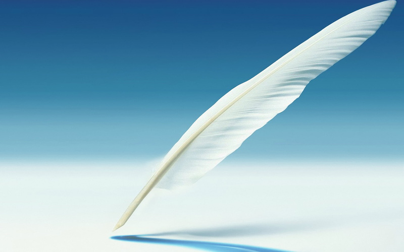 romantic, background, blue sky, feather, pen, 1080P