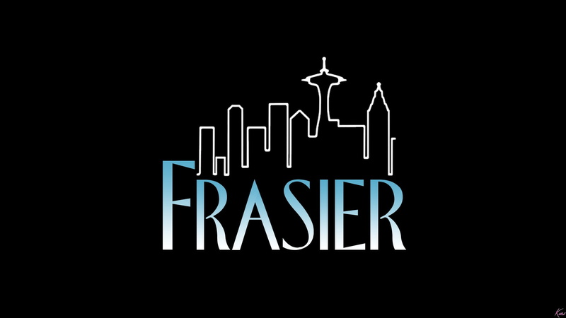 Frasier, dark, single word, neon, black background, black color, David Hyde Pierce, indoors, copy space, Frasier Crane, night, TV, cut out, capital letter