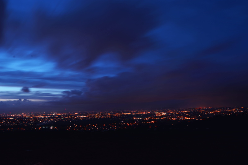 night, 5K, cityscape, dark, manchester, nature, building exterior, hyde, power in nature, long exposure, illuminated, building, werneth low, scenics - nature