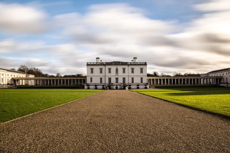 queens house, ornate, queen, cloud - sky, classical, the way forward, wharf, park, london, royal, landmark, mansion, built structure, city, panorama, british