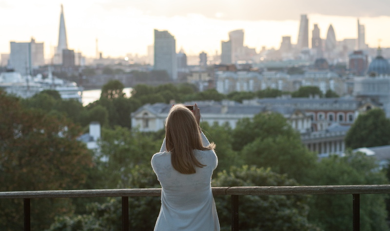 view, nature, looking at view, hair, united kingdom, sky, hairstyle, women, office building exterior, 2K, london, sunset, rear view, building exterior