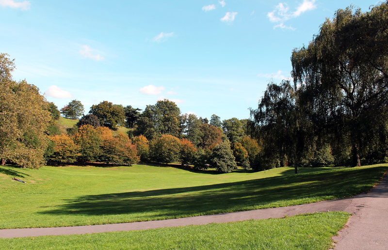 outdoors, growth, landscape, 4K, tourism, beauty in nature, park, day, no people, green - golf course, green color, sport, grass, tranquil scene, cloud - sky