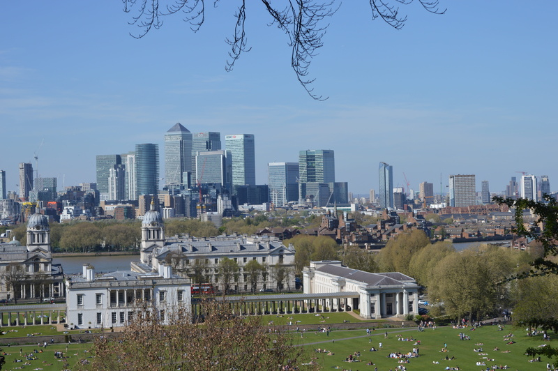 town, greenwich, urban skyline, office building exterior, landscape, kingdom, british, plant, tree, england, skyscraper, britain, tall - high, financial district