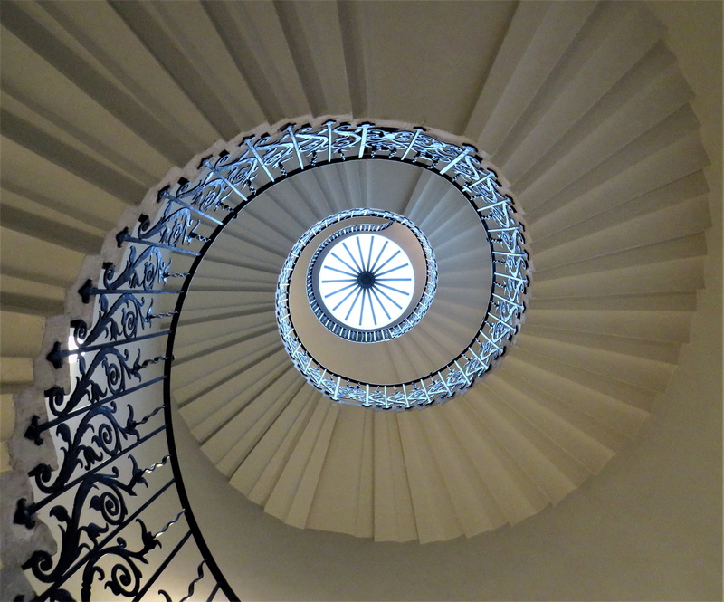looking up, pattern, day, diminishing perspective, iron, old, design, house, london, tulip, queens house, directly above, united kingdom, england, ceiling