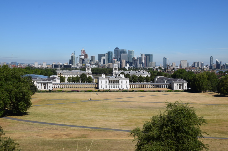london, landscape, sky, park, grass, travel, greenwich, zero, day, nature, time, building exterior, england, sport, plant, office building exterior, built structure