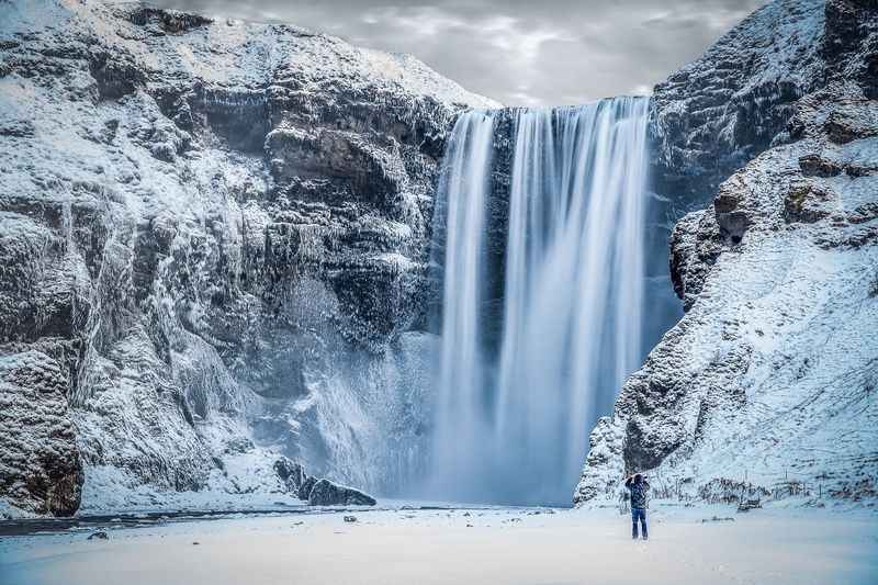 nature, waterfall, Skogafoss, Arctic, 2K