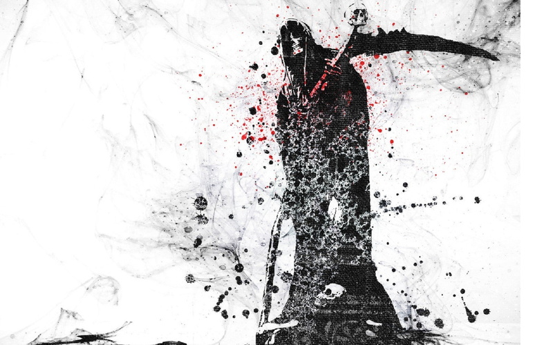 selective coloring, paint, human body part, studio shot, standing, human foot, one person, stained, real people, leisure activity, skull, Grim Reaper, men