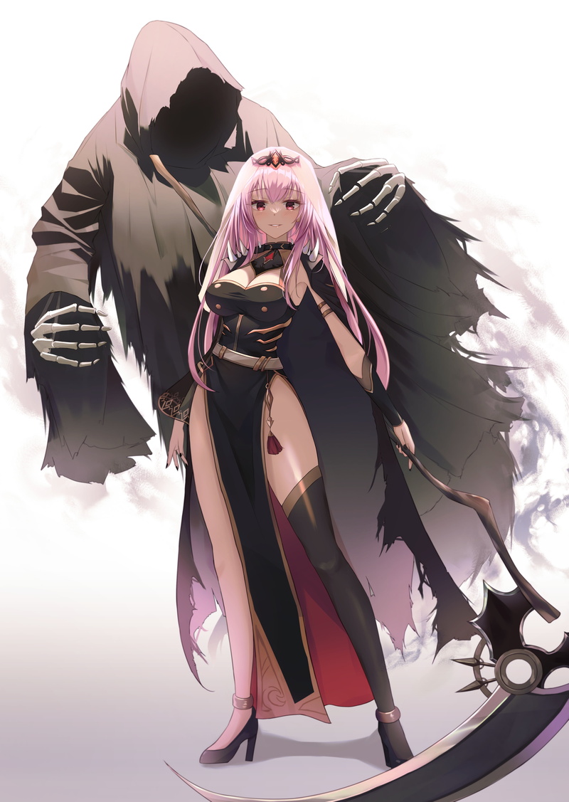 5K, digital art, OKey, Grim Reaper, artwork, Mori Calliope