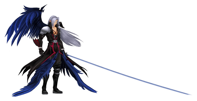 art, hd, Kingdom Hearts, Final Fantasy, hearts, 1080P, final, games, kingdom, video, fantasy, x, sephiroth