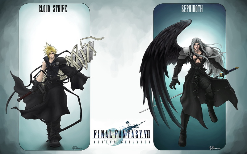 sephiroth, cloud, x, 720P, Final Fantasy, final, strife, hd, art, games, fantasy, video