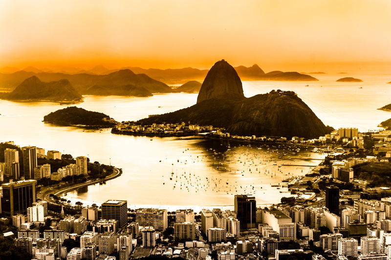 the view from the top, Rio de Janeiro, panorama, Brazil, 2K, dawn