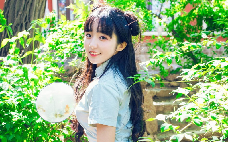 Chinese dress, black hair, 720P, Asian, hanfu