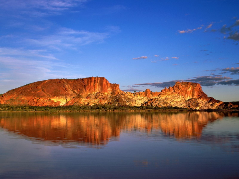 valley, coast, 720P, sandstone, Australia, lake, landscape