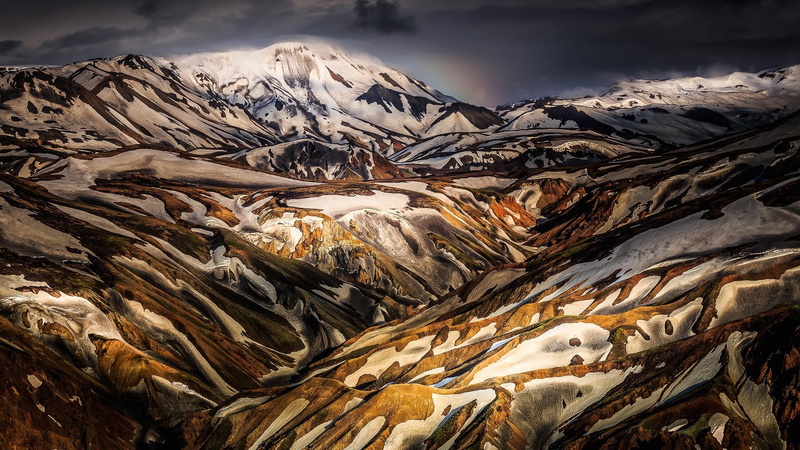 floral, tranquil scene, textile, 1080P, environment, non-urban scene, cloud - sky, mountain, mountain peak, brown, rock, mountains, tranquility, cold temperature