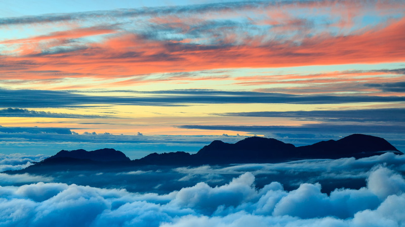 Taiwan, outdoors, top, Hehuanshan, sea, nature, clouds, dawn, 720P, sunset, 台灣, IMG, sea of clouds, sky, sunrise, 合歡山, sunrise - Dawn, landscape, cloud - Sky