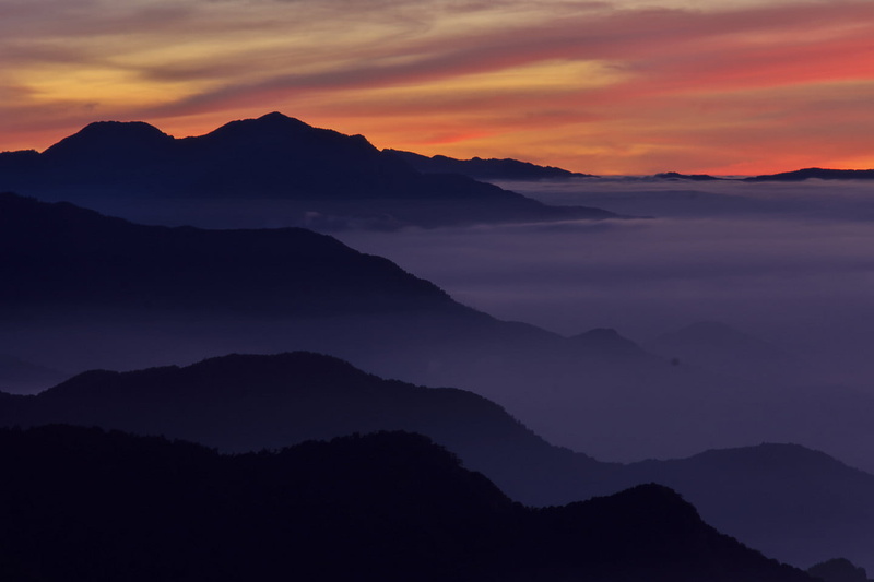 mountains, dusk, mountain Peak, hill, Taiwan, 台灣, sunset, landscape, hour, sunrise - Dawn, mountain, dawn, 合歡山, Taroko, silhouette, nature, golden hour
