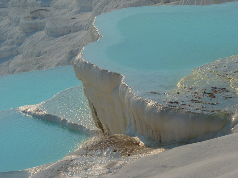landscape, outdoors, power in nature, Turquoise, water, scenics - nature, turkey, limestone, thermal springs, non-urban scene, beauty in nature, unesco