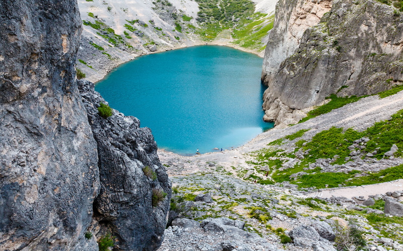 split, near, 2K, lake, blue, croatia, imotski, crater, limestone
