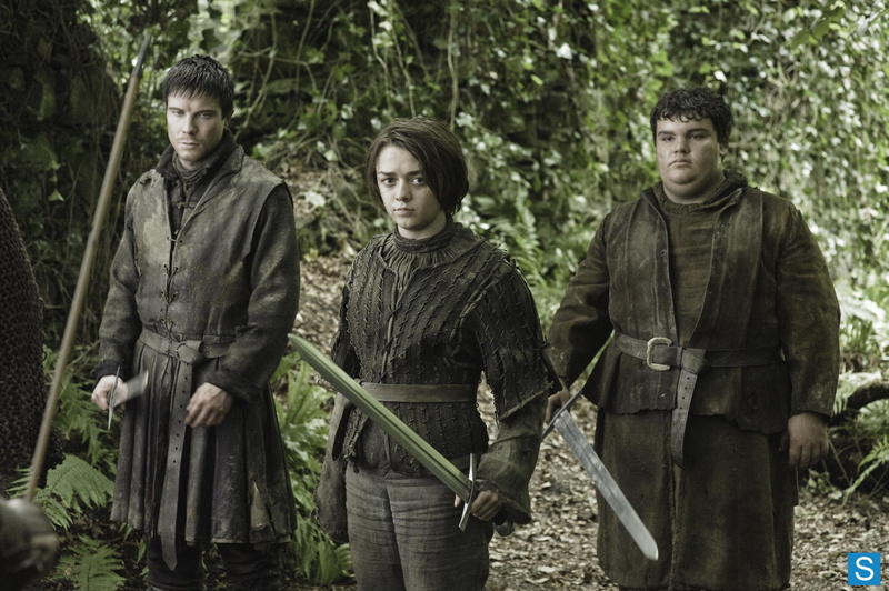 Arya Stark, adolescence, standing, 2K, the past, Game of Thrones, teenager, young men, history, looking at camera, three quarter length, outdoors, Maisie Williams