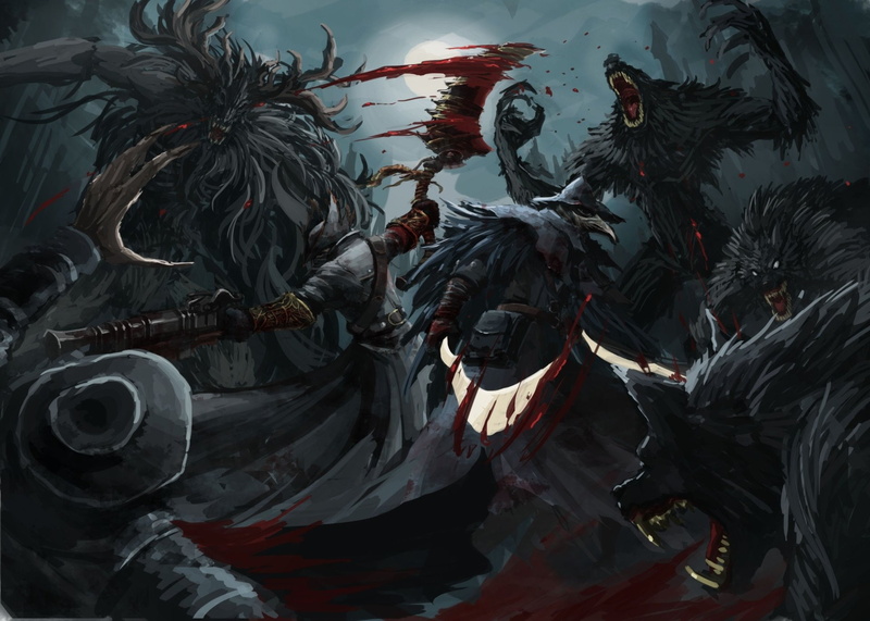 art and craft, festival, Video Game, Bloodborne, water, Sword, sculpture, 1080P, pattern, backgrounds, human representation, Werewolf, day, outdoors, close-up